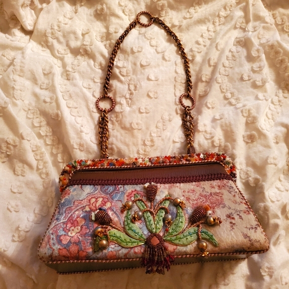 Mary Frances Handbags - Mary Frances clutch bag with gold chain